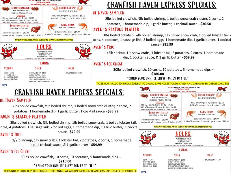 CrawfishHavenExpress Menu