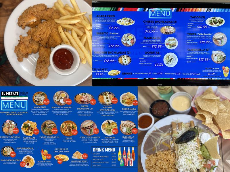 El Metate Authentic Mexican Food OKC Menu