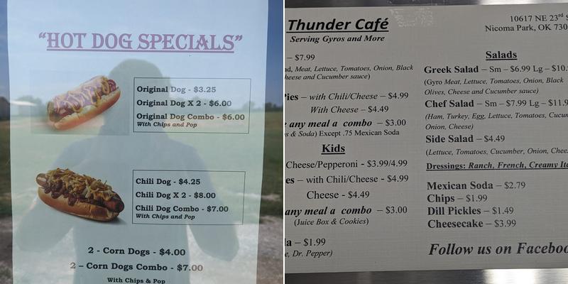 Thunder Cafe Menu