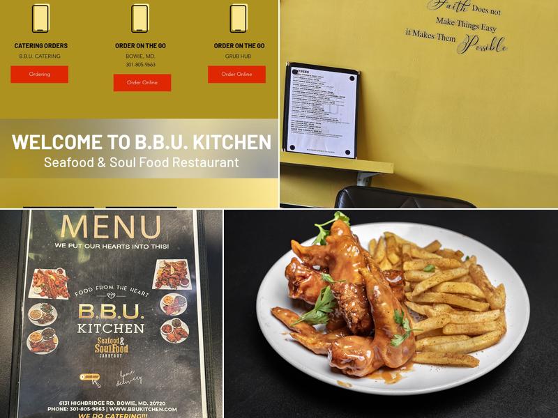B.B.U. Kitchen Bowie Menu