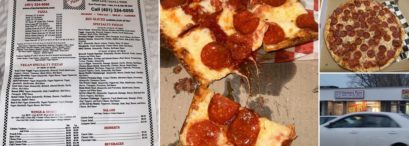 Checkers Pizza Menu