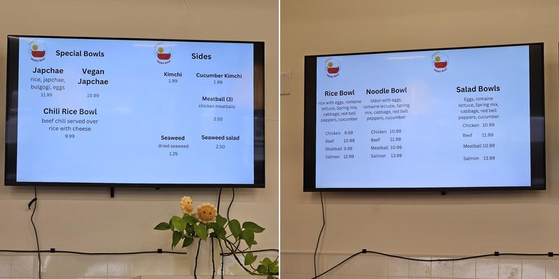 Sunny's Happy Bowl Menu