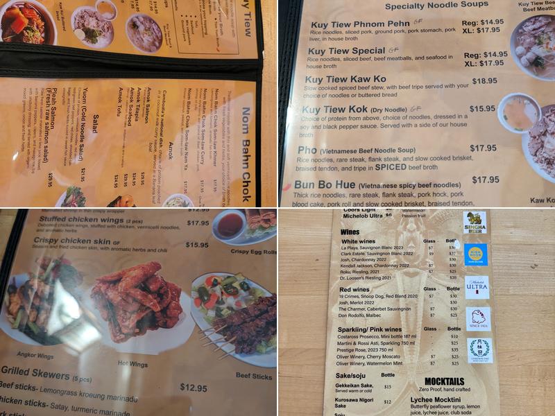 Simply Khmer noodle house & bar Menu