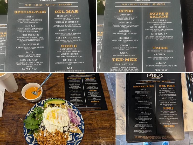 Lobos Latin Cuisine Menu
