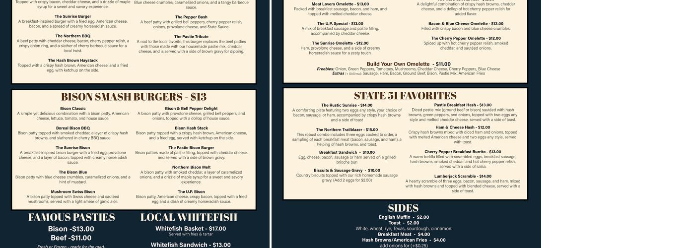 State 51 Restaurant & Bar Menu
