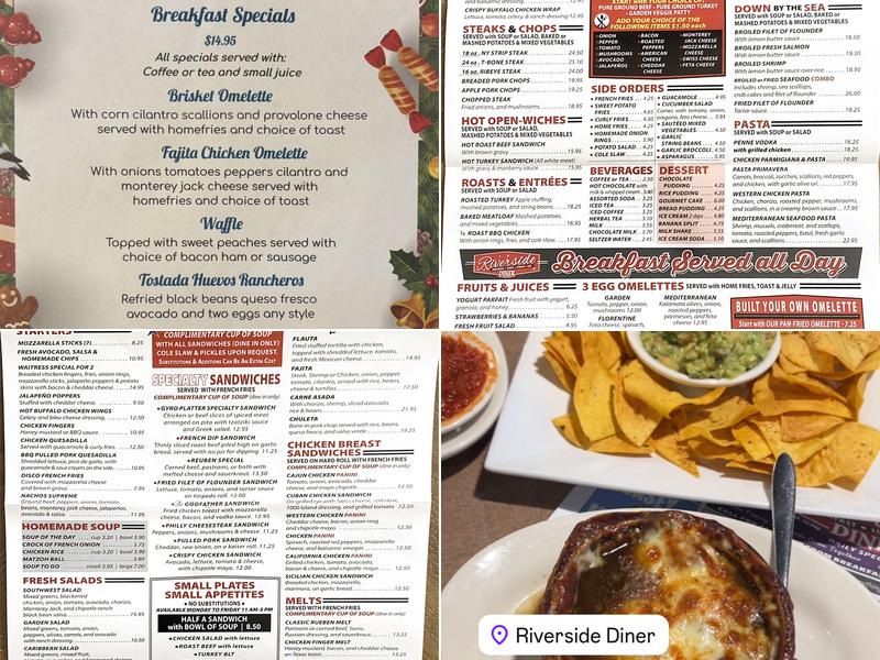 Riverside Diner Menu
