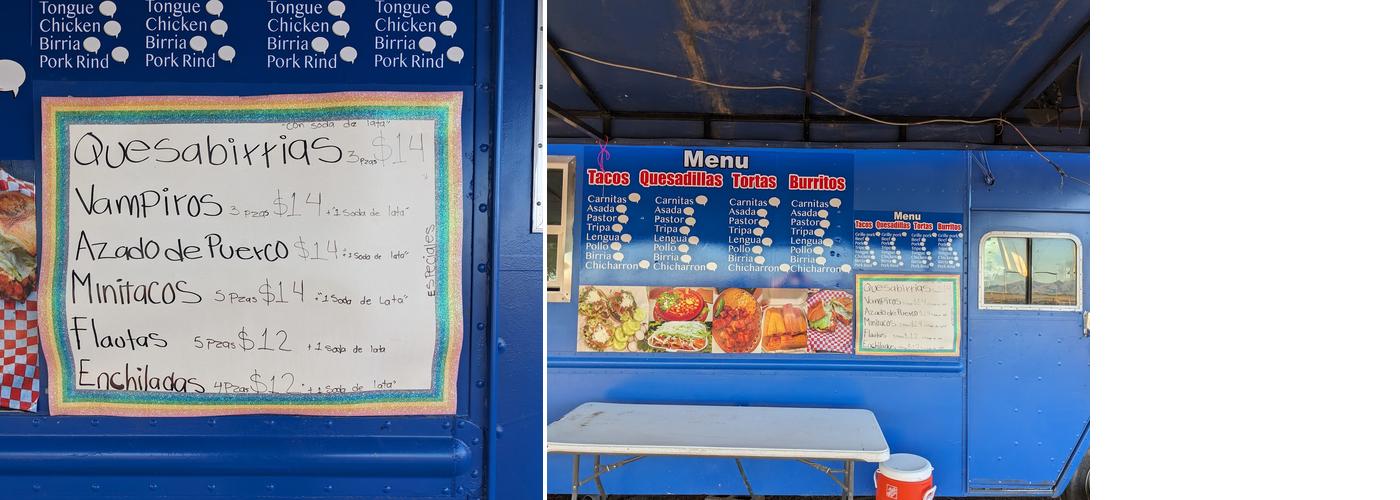 Tacos y Quesadillas Estilo Michoacan Menu