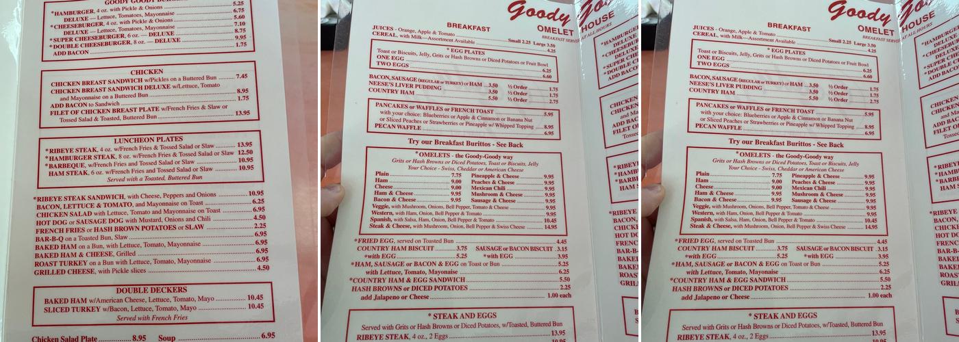 Omelets Menu