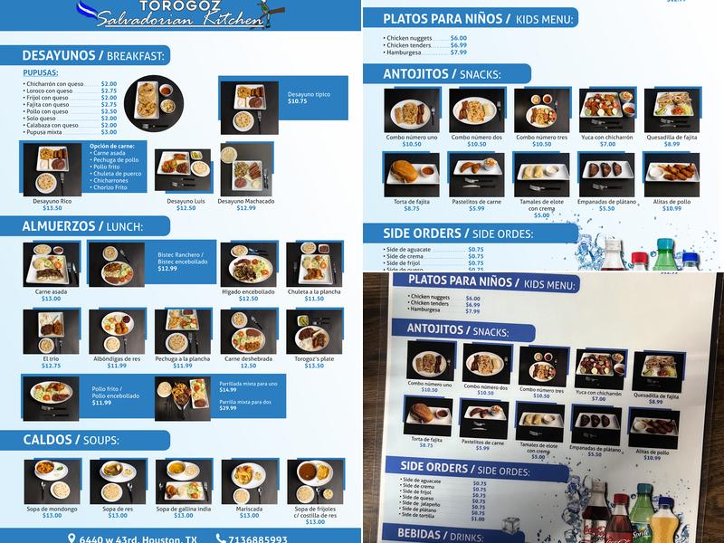 Torogoz 43St Menu