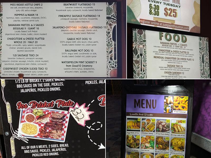 Katy Beer Garden Menu