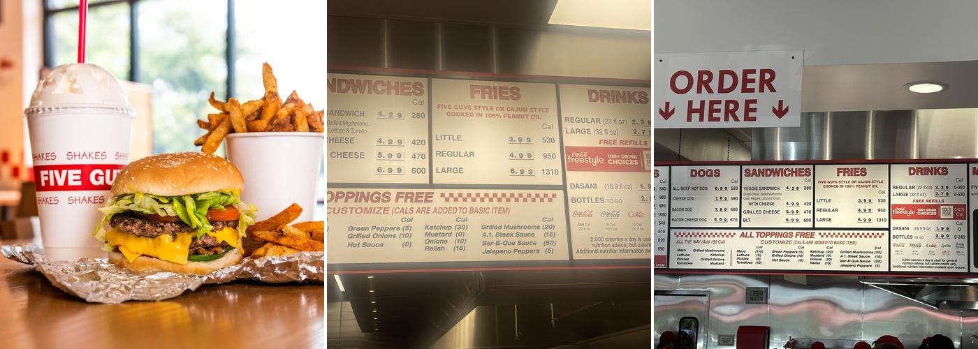 Five Guys Menu