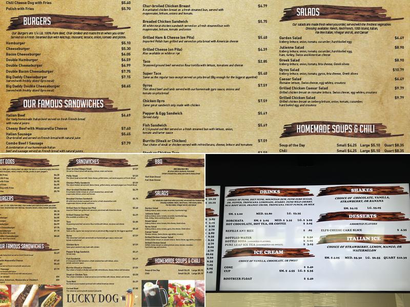 LuckyDog Menu