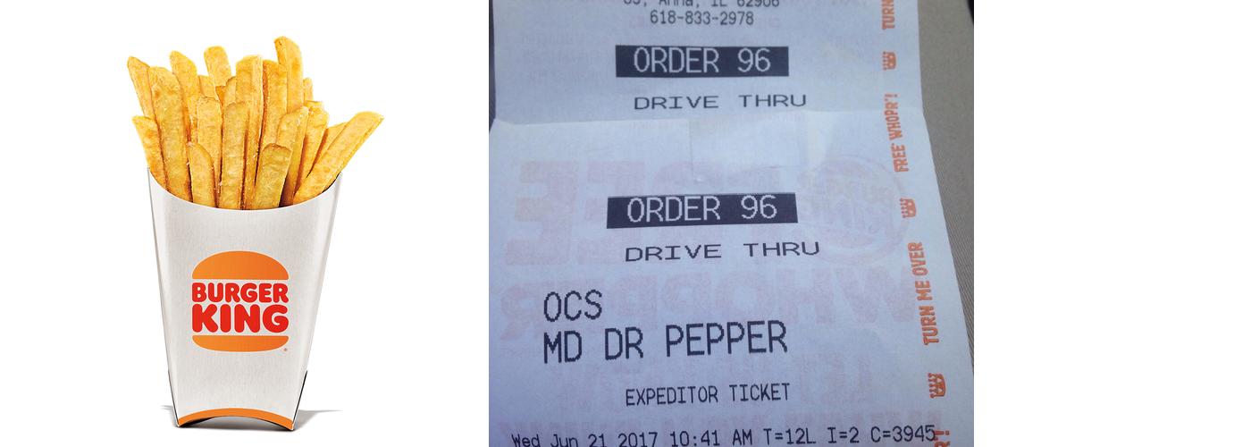 Burger King Menu