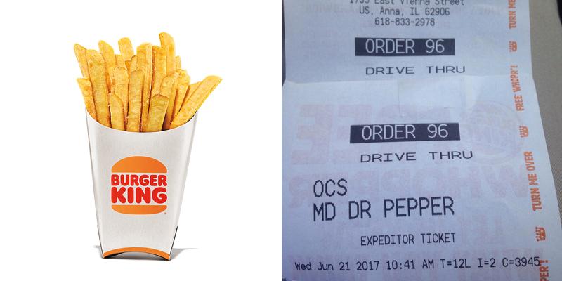 Burger King Menu