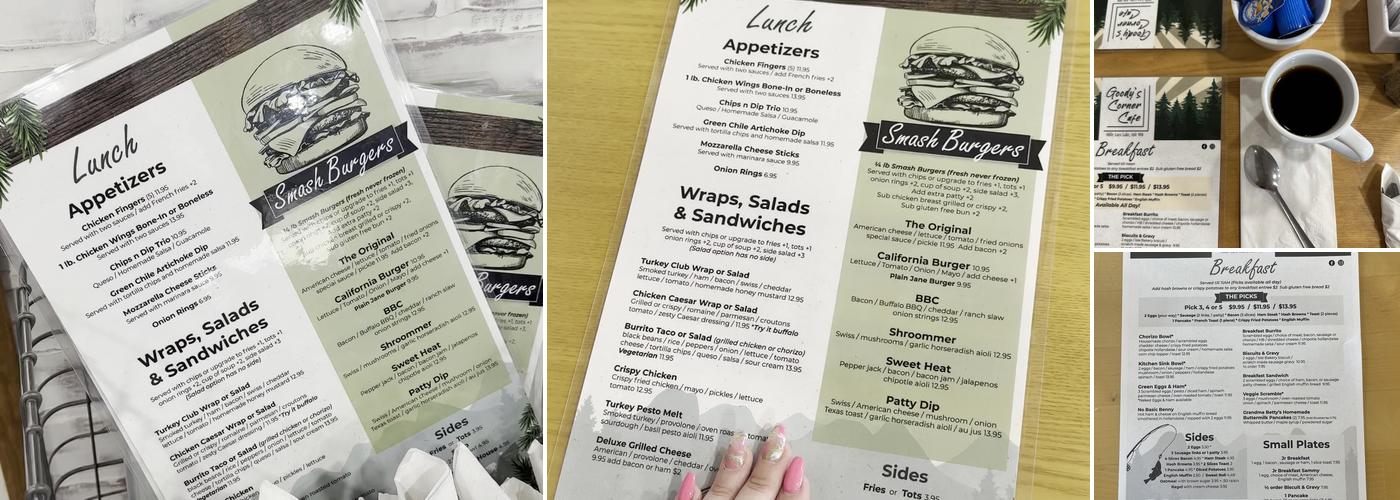 Goodys Corner Cafe Menu