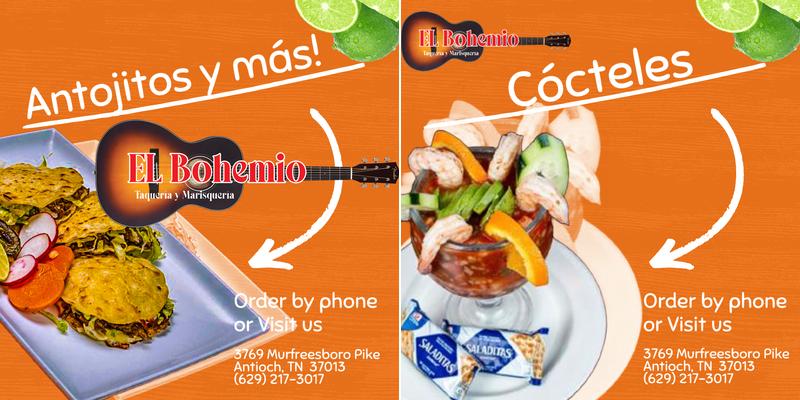 El Bohemio Birrieria, Taqueria y Marisquería Menu