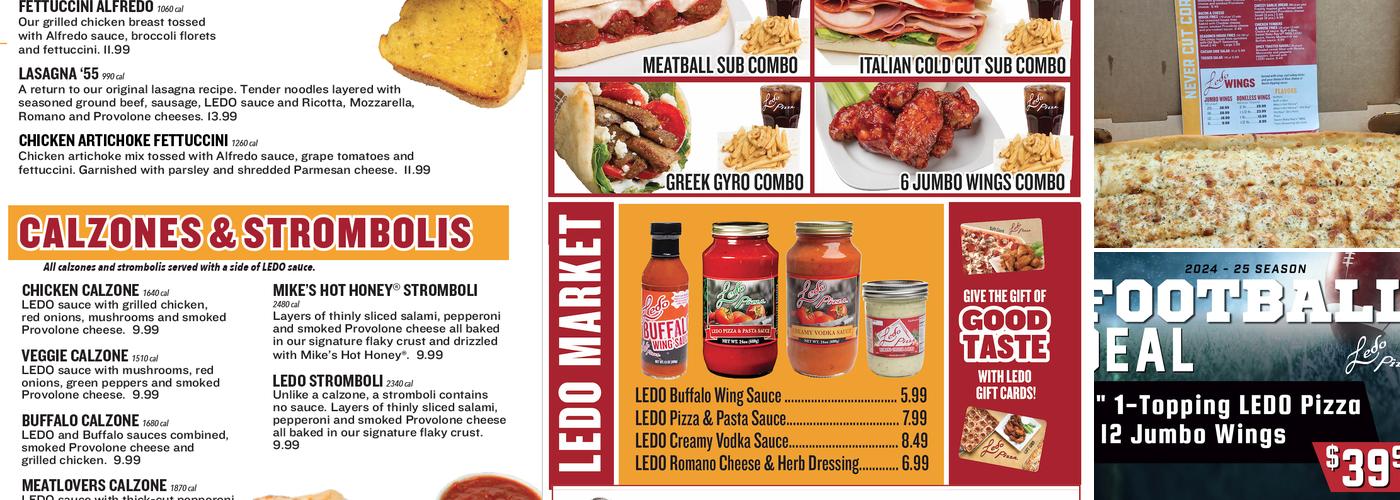 Ledo Pizza Menu