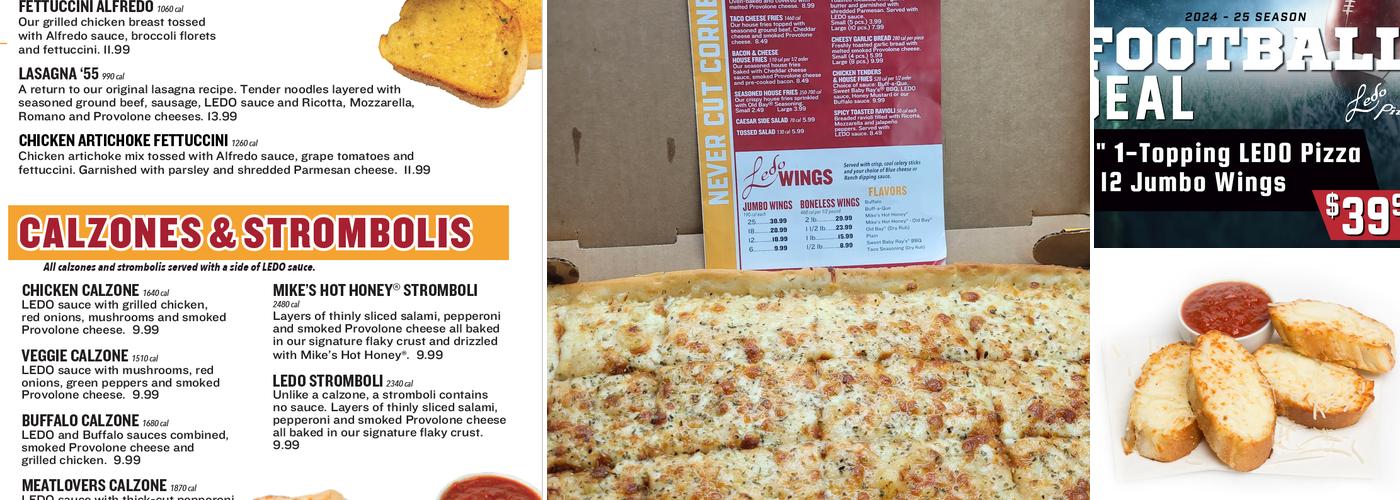 Ledo Pizza Menu