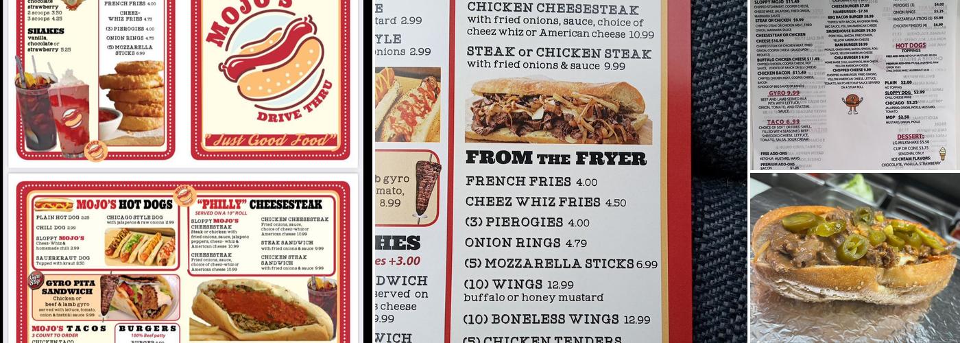 Mojo's Drive Thru Menu
