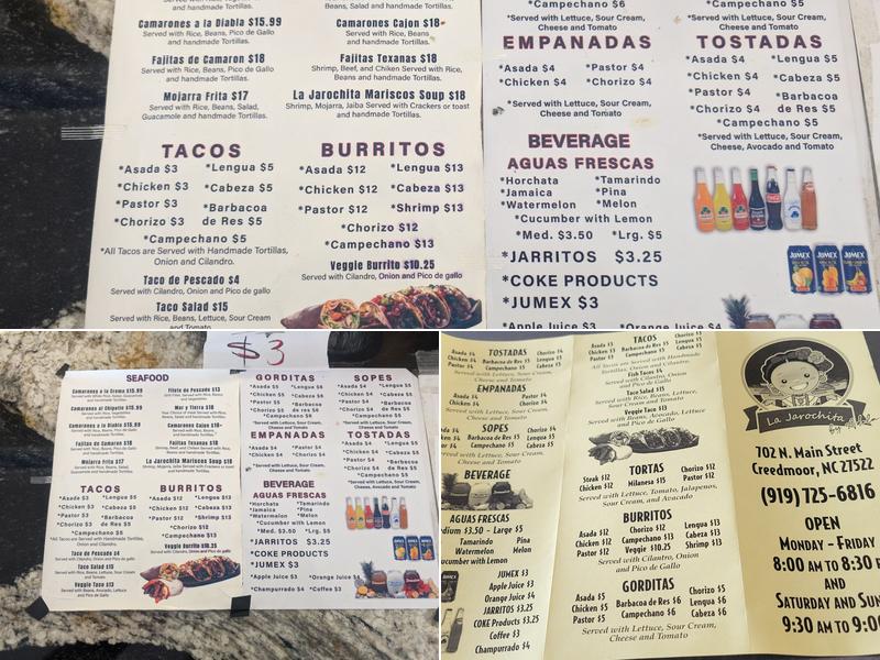 La Jarochita VC Menu