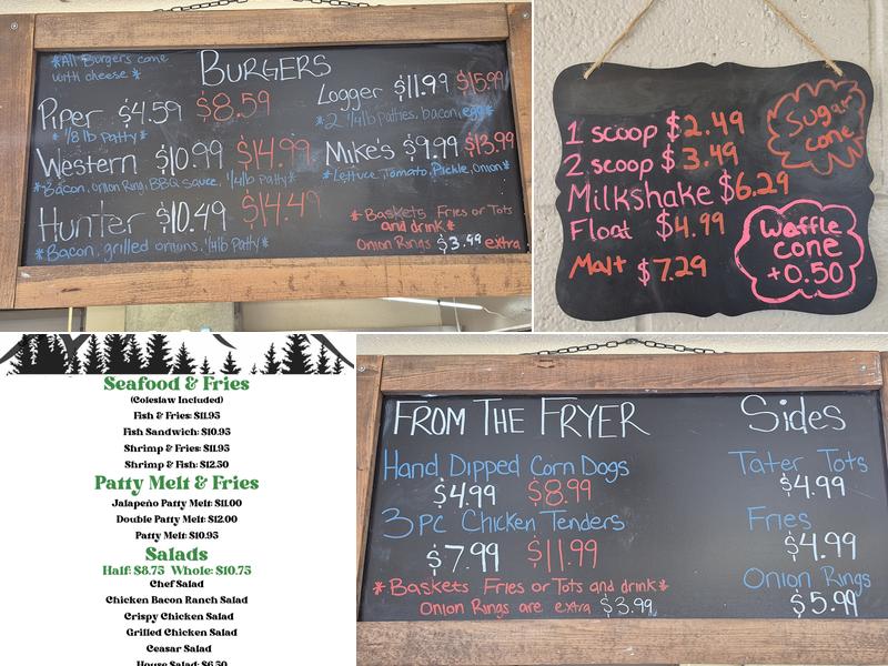 Colliding Rivers Drive-In Menu