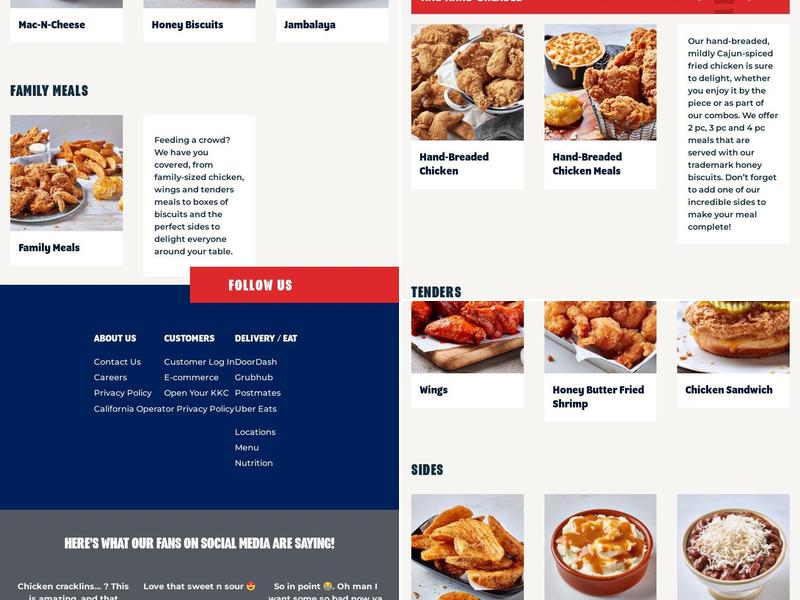Krispy Krunchy Chicken Menu