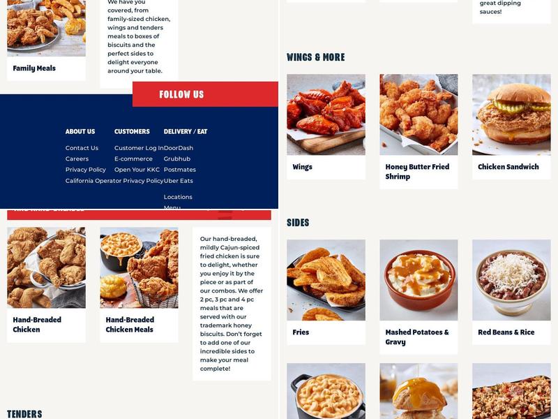 Krispy Krunchy Chicken Menu