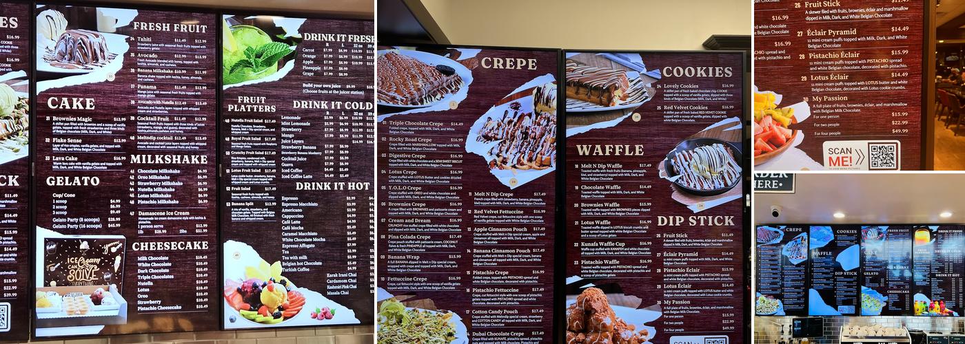 Melt n Dip - Gelato & Crepe Menu