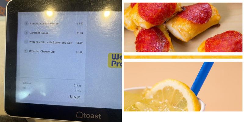 Wetzel's Pretzels Menu