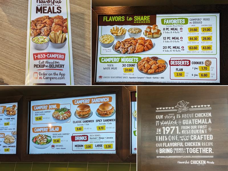 Pollo Campero Menu