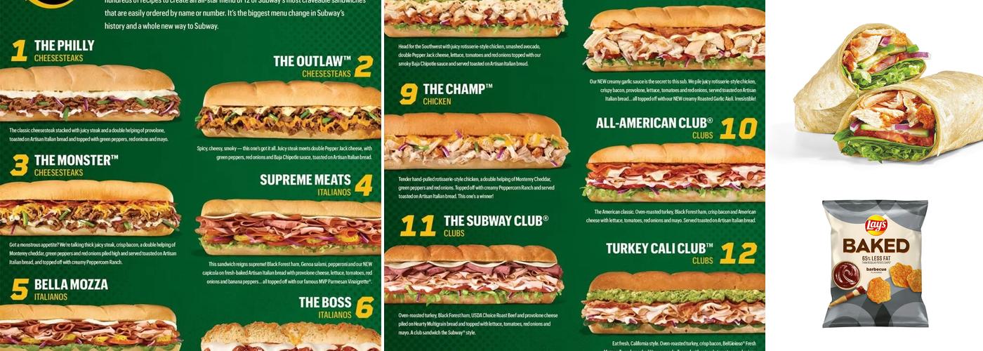 Subway Menu