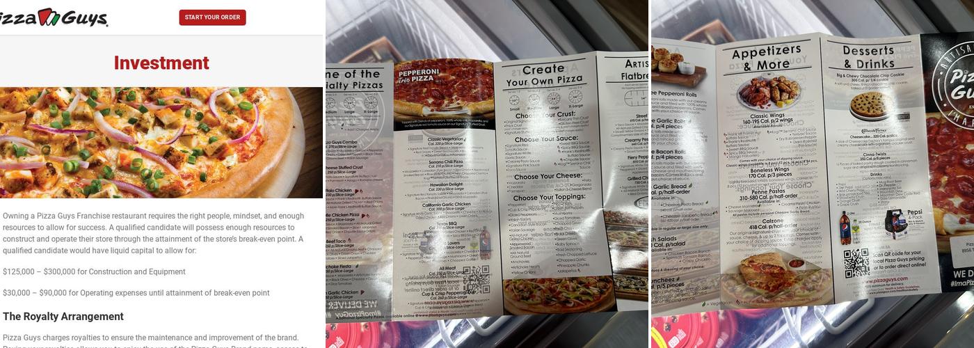 Pizza Guys Menu