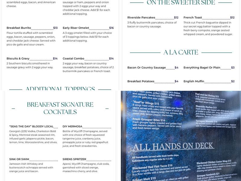 Broken Keel Menu