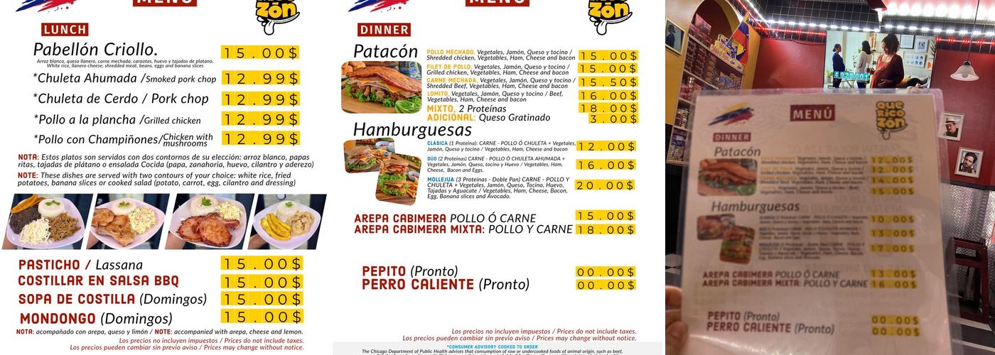 QUERICOZON Menu