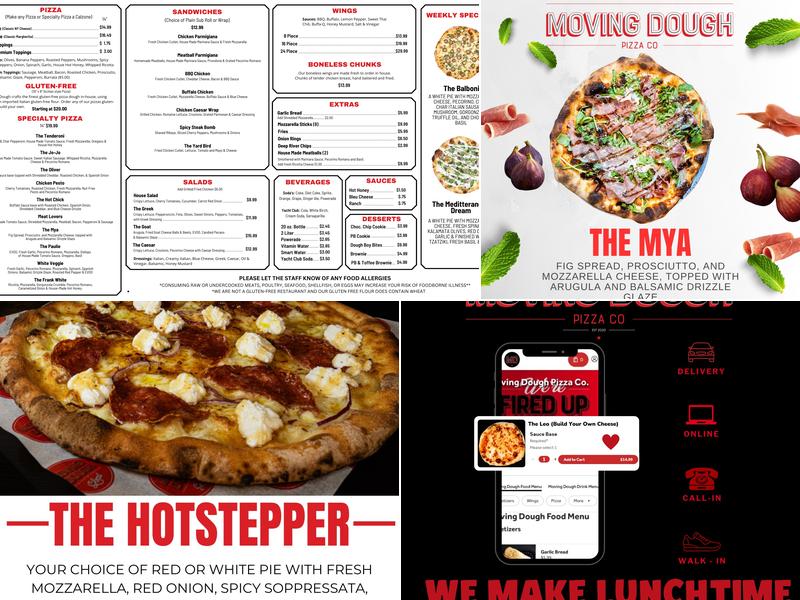 Moving Dough Pizza Co. Menu