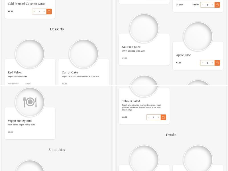 Enjoy Vegan Cafe Menu