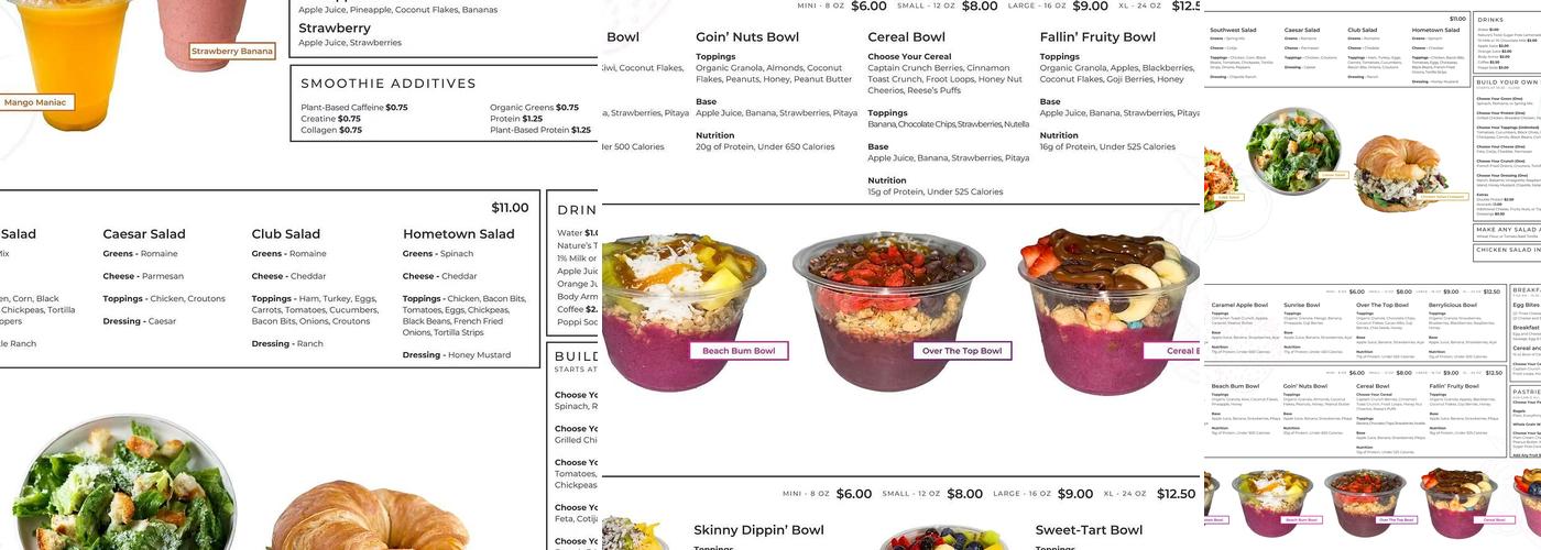 Hometown Bowls Menu