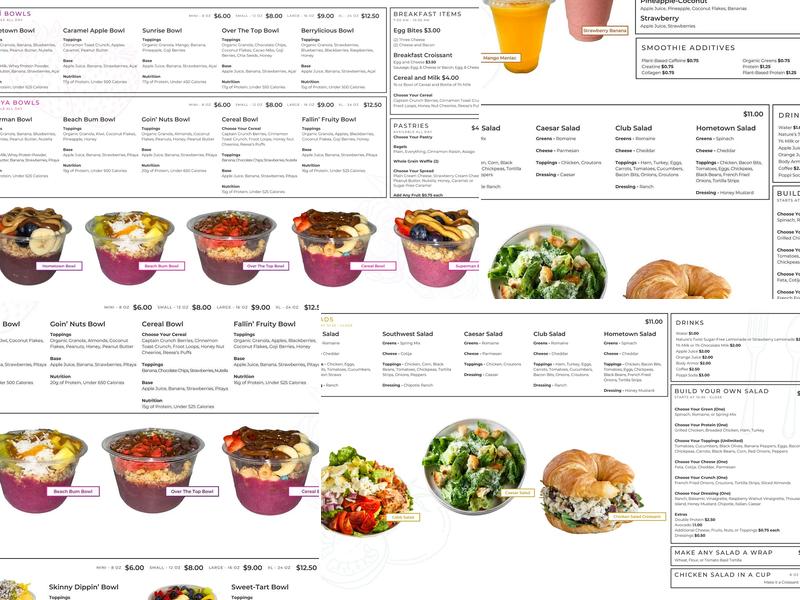 Hometown Bowls Menu