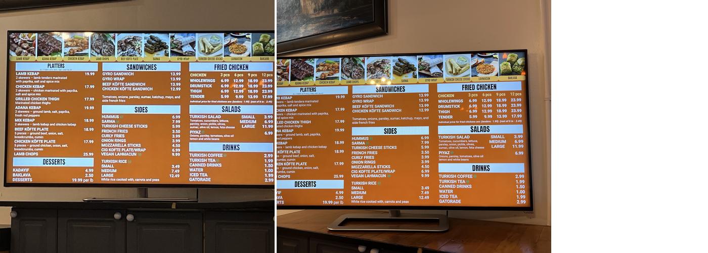 Mustafa's Place Salisbury Menu