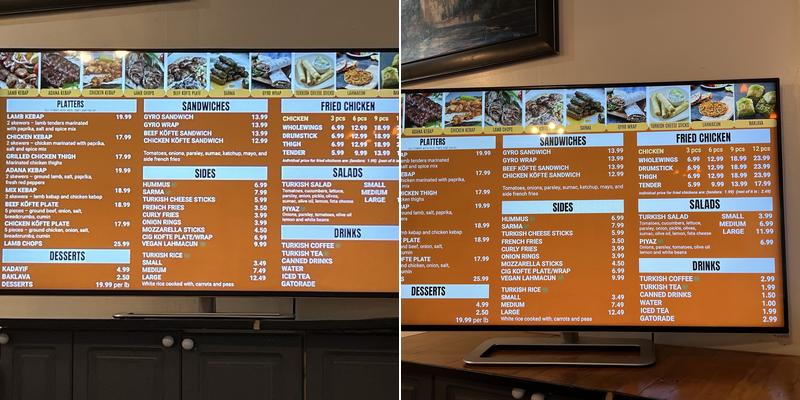 Mustafa's Place Salisbury Menu