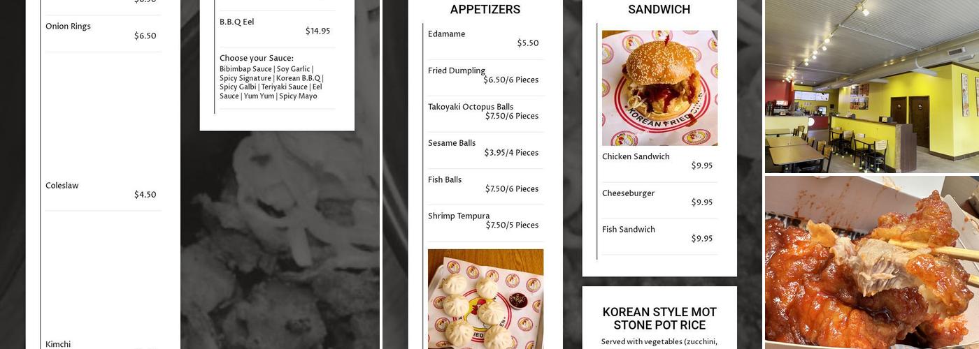 Lin's Korean Fried Chicken Menu