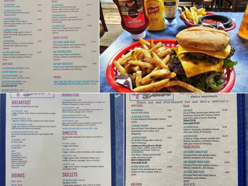 Mabel B'z Diner Menu