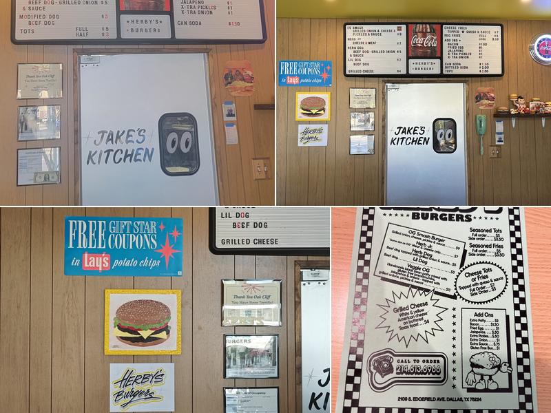 Herby's Burgers Menu