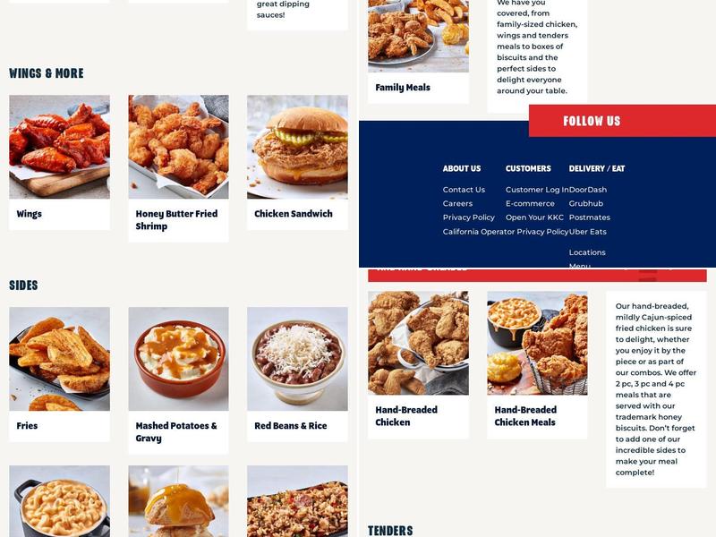 Krispy Krunchy Chicken Menu