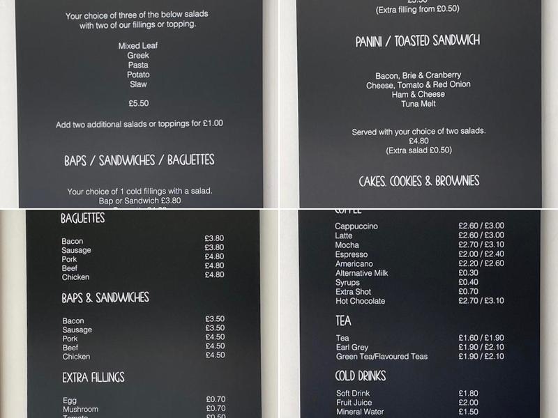 The Square Italian Coffee & Sandwich Bar Menu