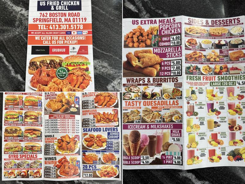 U.S Fried Chicken and Grill HALAL Menu