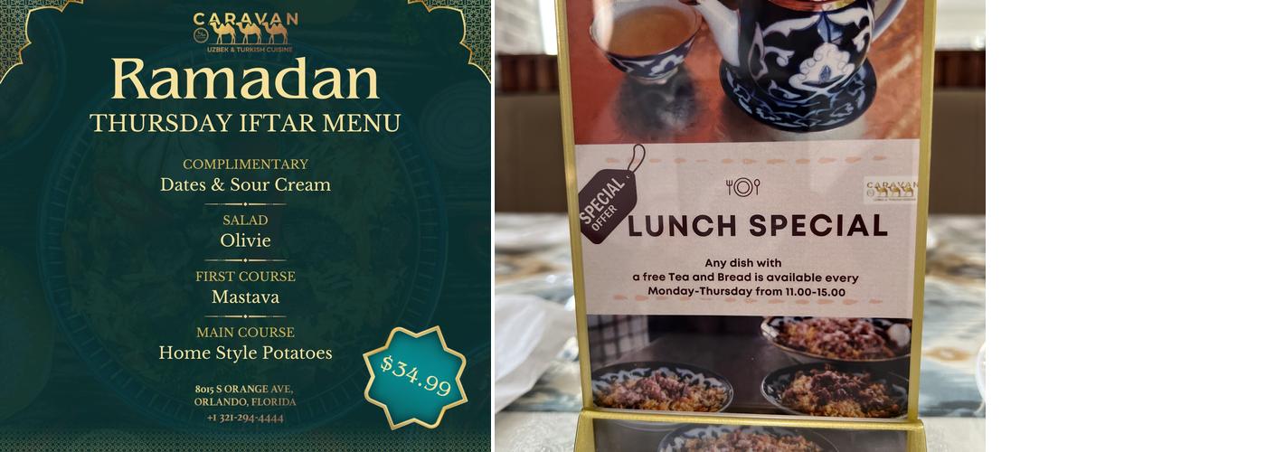 CARAVAN UZBEK & TURKISH CUISINE Menu