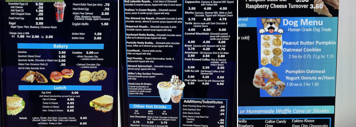 Blue Water Java Menu