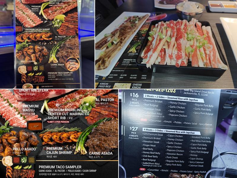 Gen Korean BBQ House Menu