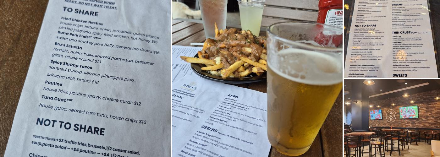 Bru's Public House Menu